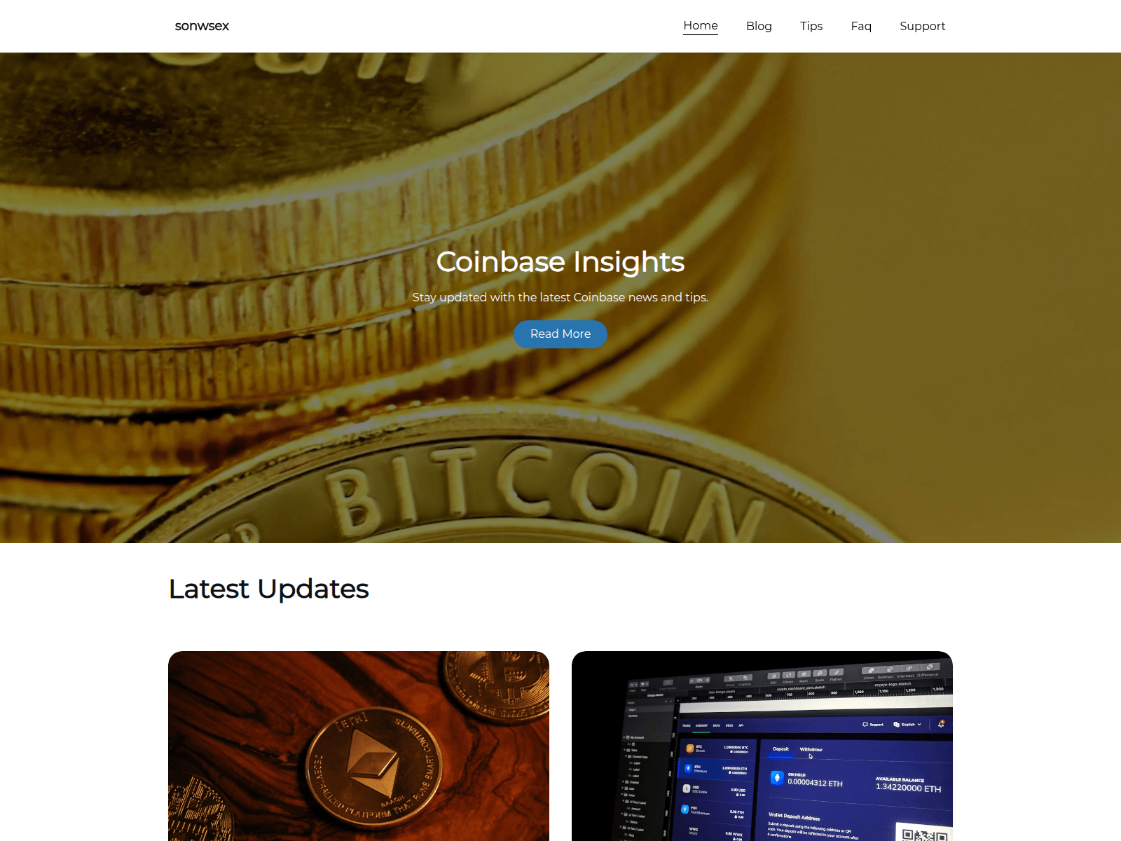 Screenshot of coinbase.sonws.site