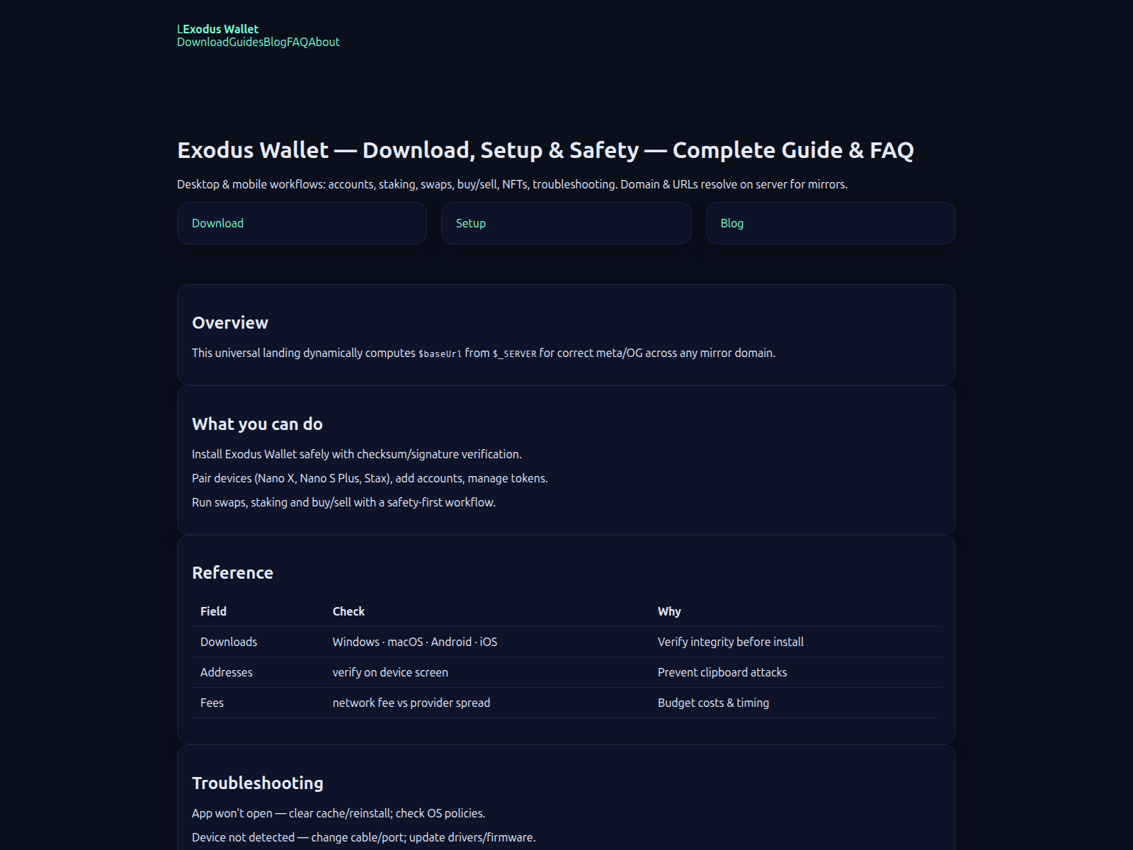Screenshot of exobus.io