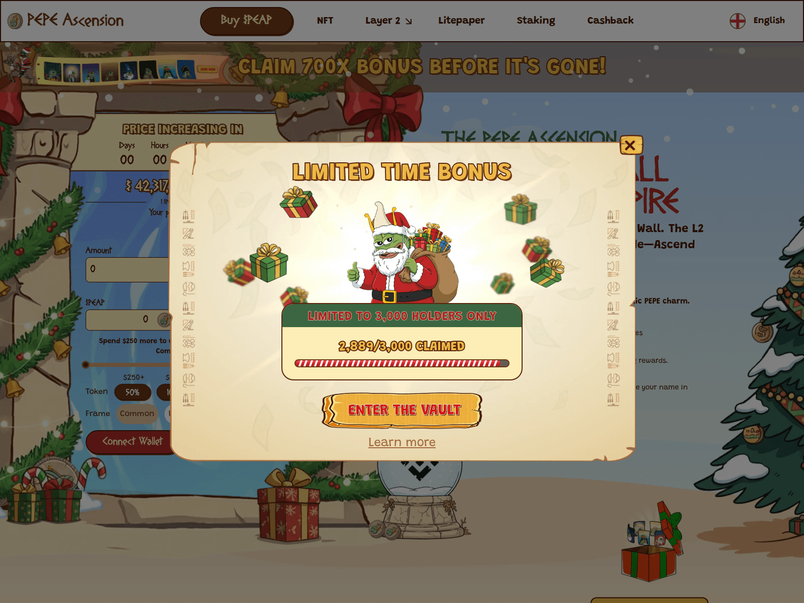 Screenshot of pepeascension.com