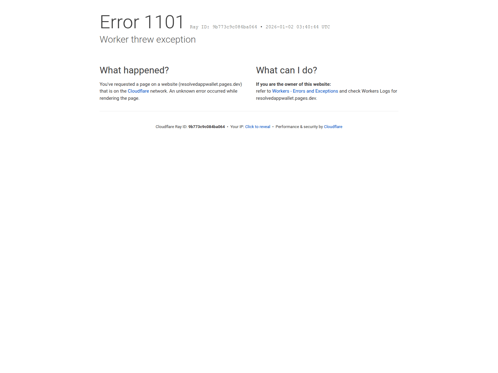 Screenshot of resolvedappwallet.pages.dev