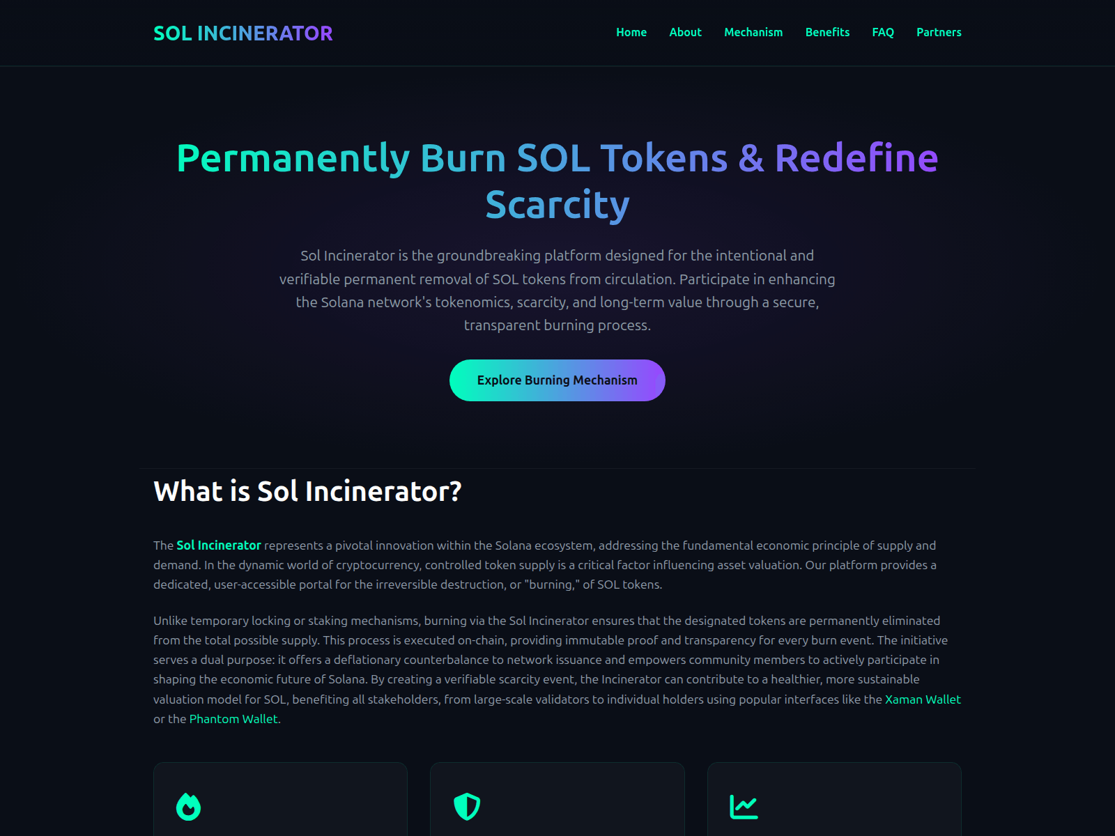 Screenshot of solincinerator.life