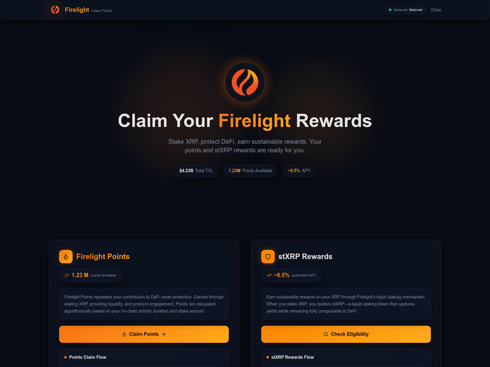 Screenshot of firelightreward.info