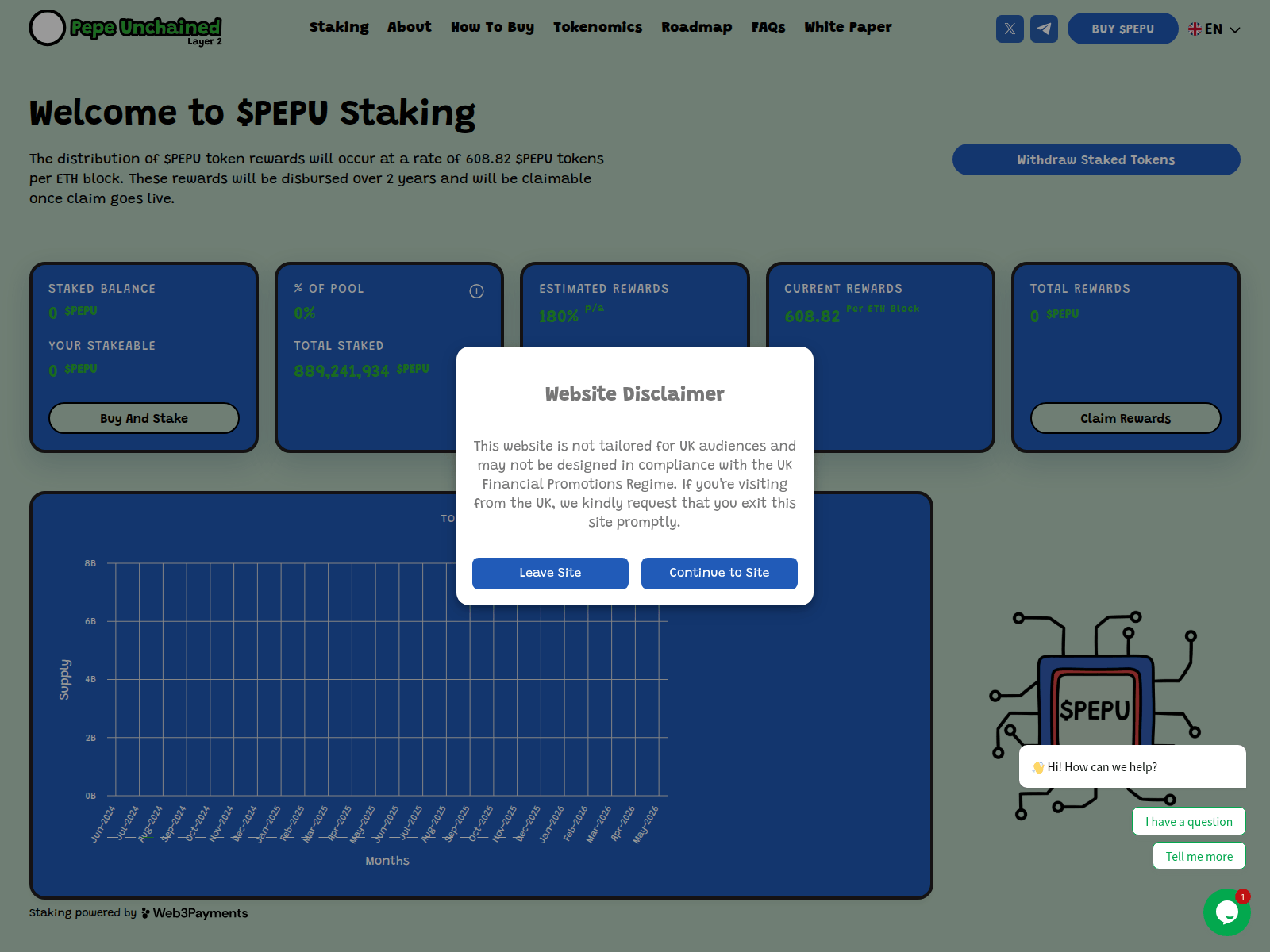 Screenshot of pepeunchained-dashboards.pages.dev
