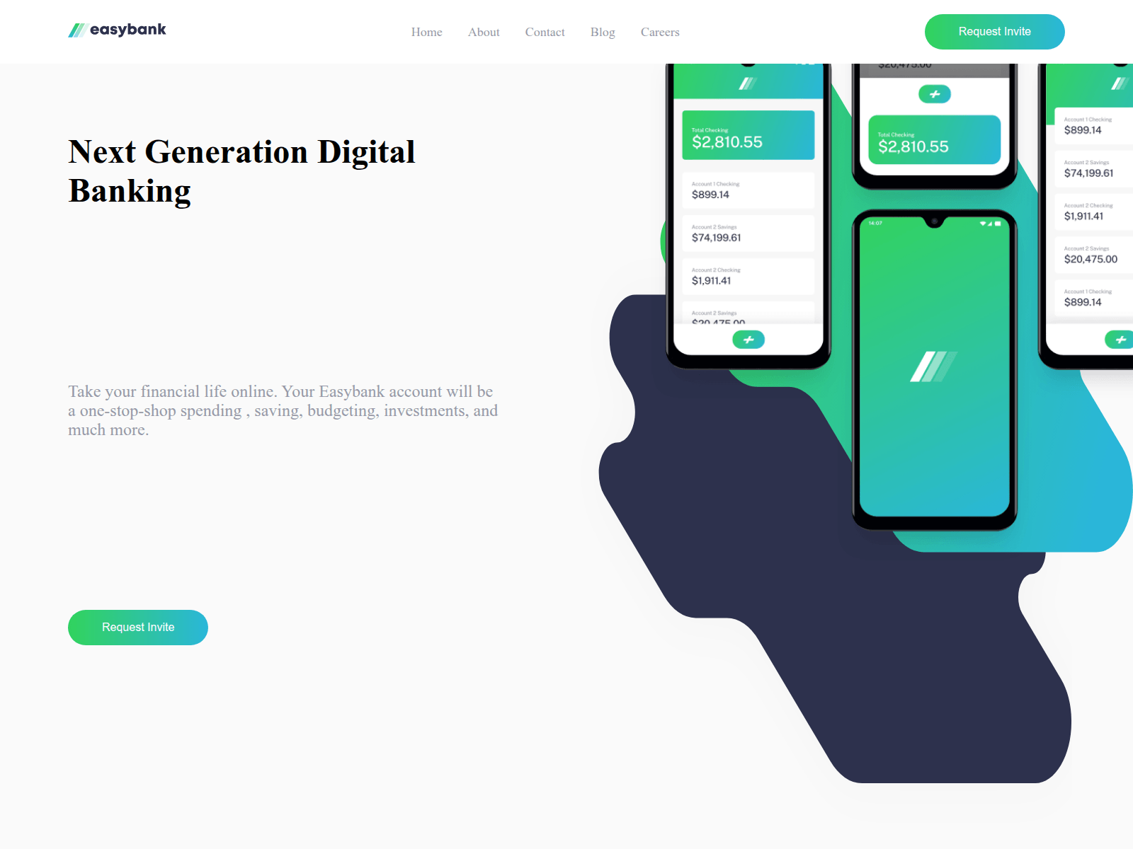 Screenshot of easy-bank-tau.vercel.app