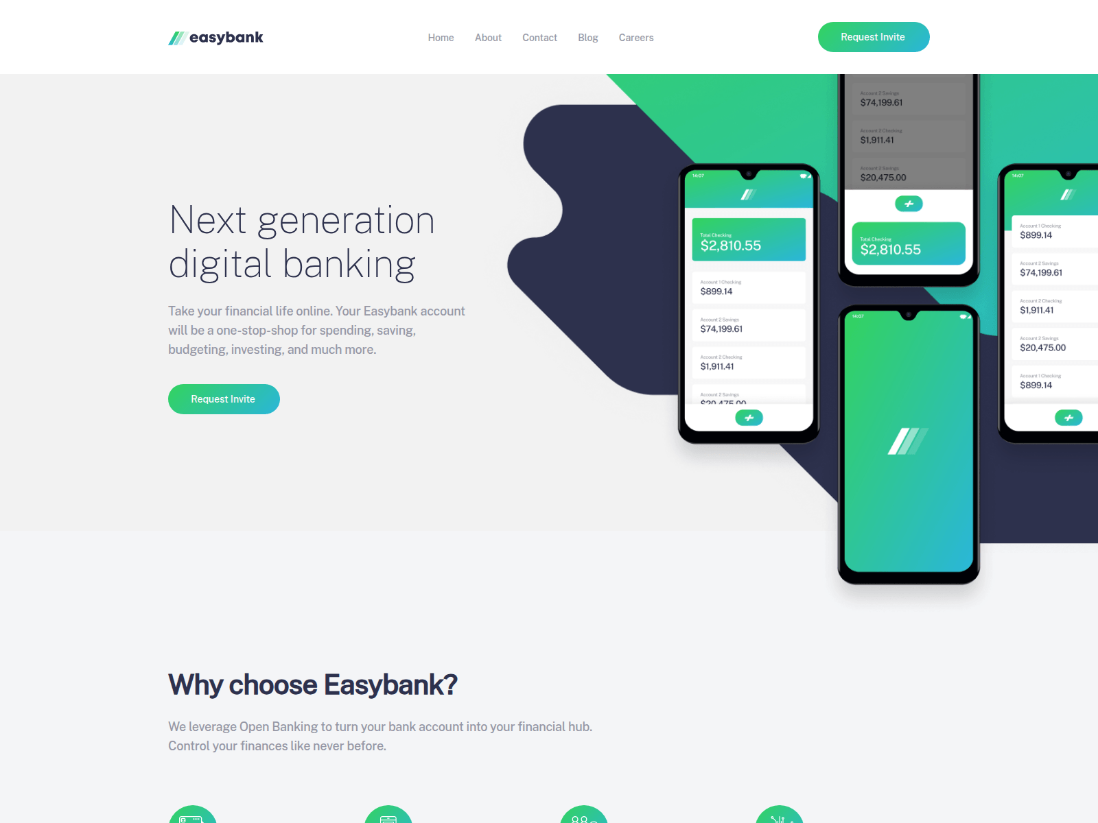 Screenshot of easy-bank-omega.vercel.app