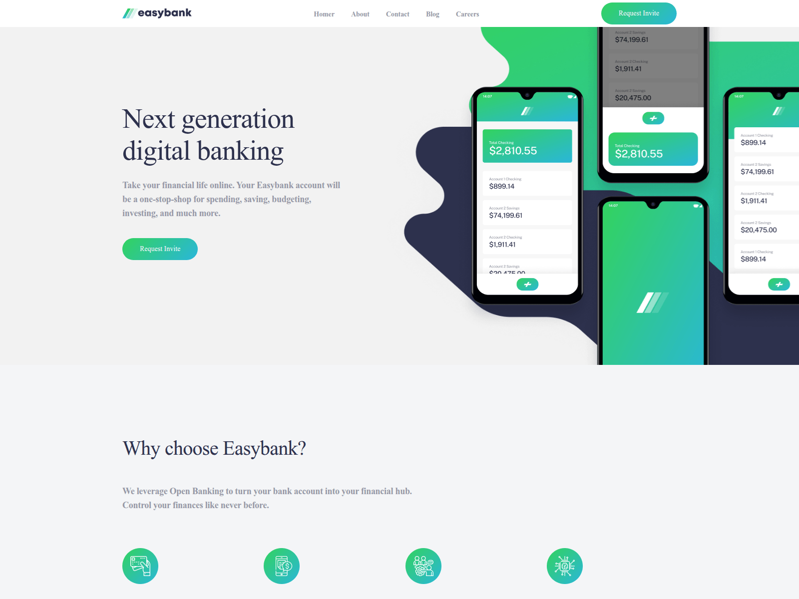Screenshot of easy-bank-gamma.vercel.app