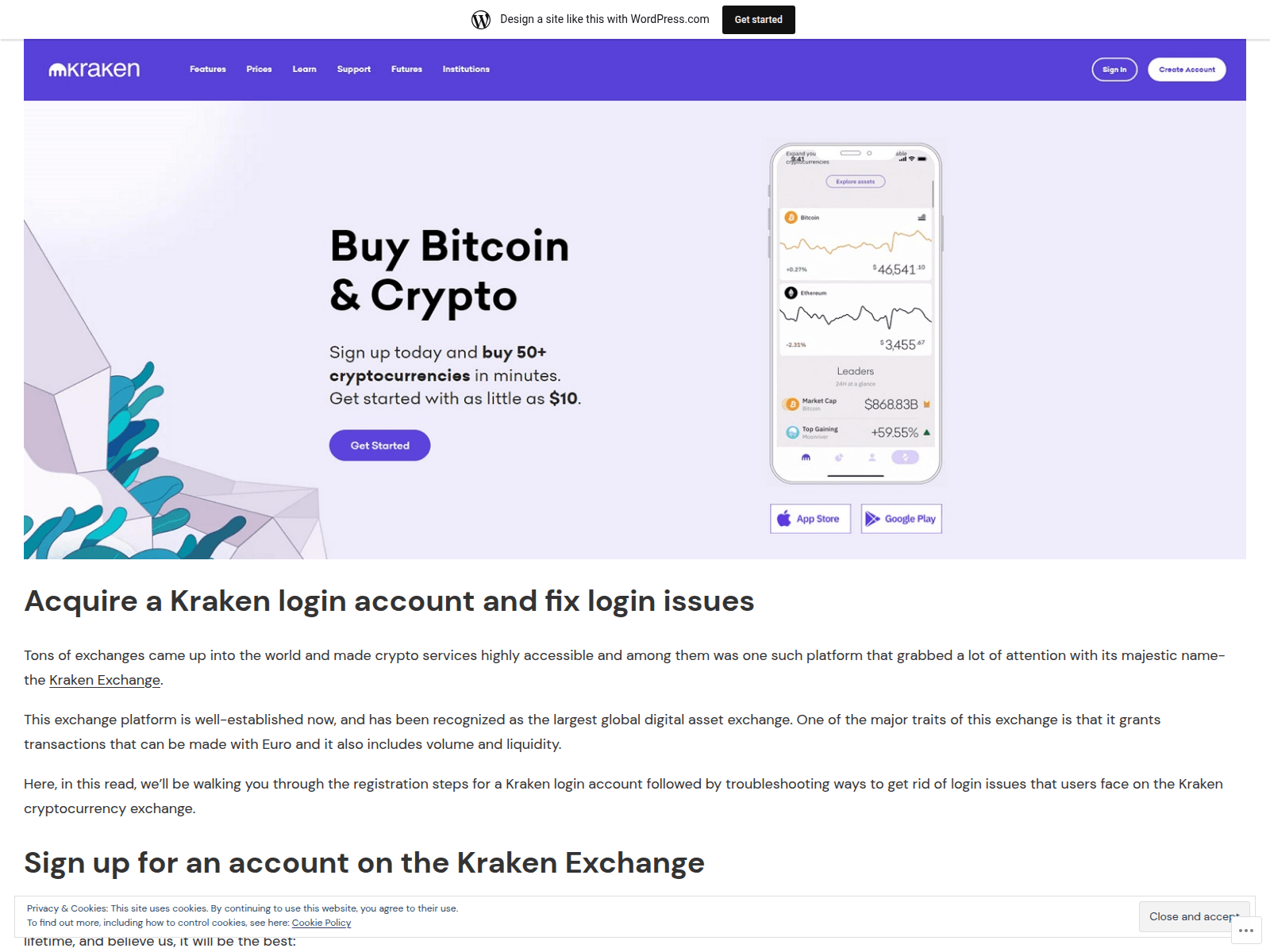 Screenshot of kirekenlogi.wordpress.com