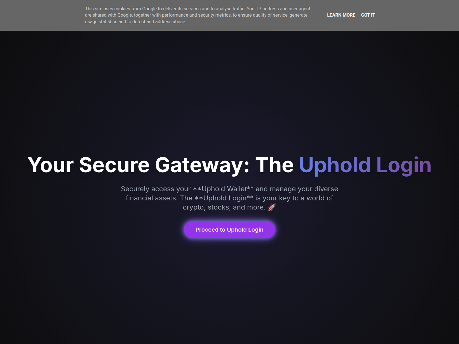 Screenshot of login-uphold-help.blogspot.co.ke