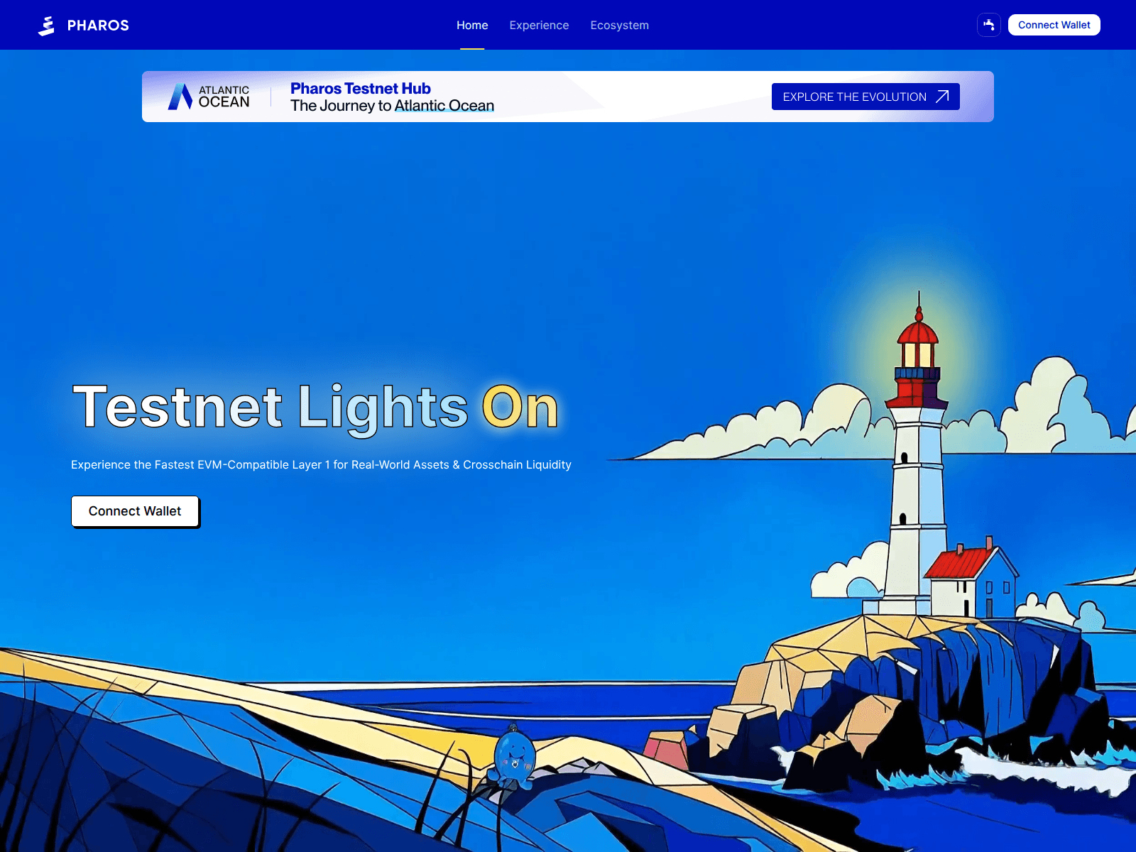 Screenshot of testnet-pharosnetwork.cc