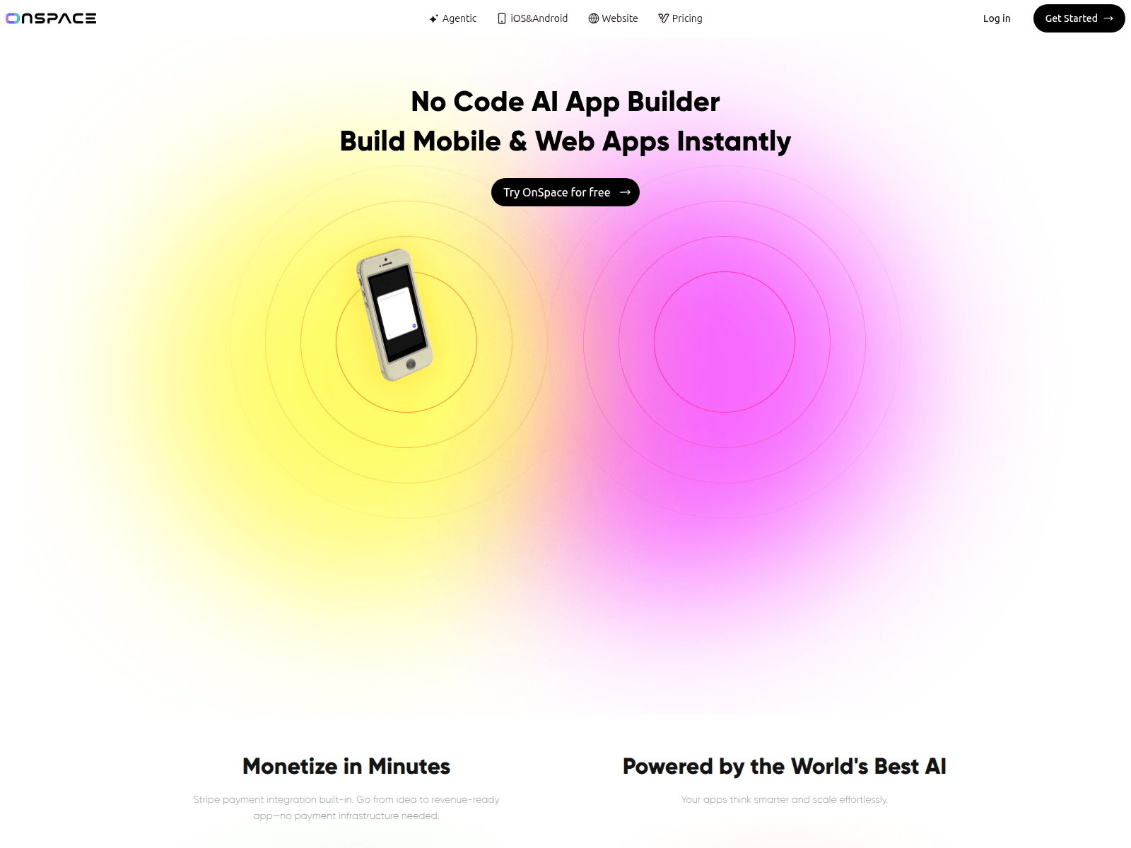 Screenshot of onspace.app