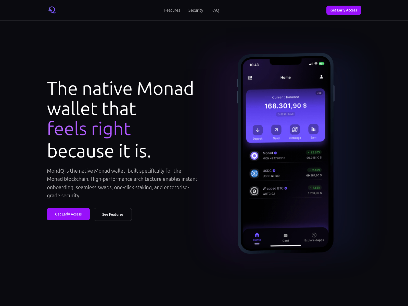 Screenshot of mondq.xyz