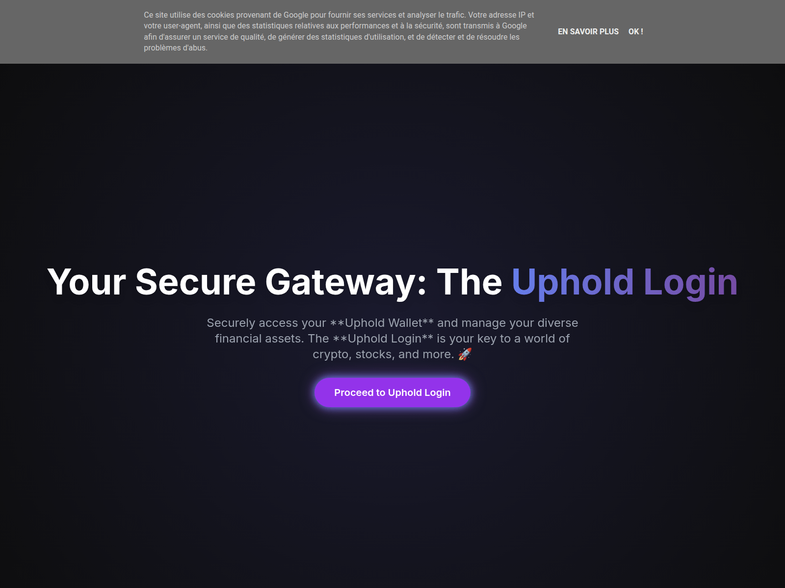 Screenshot of login-uphold-help.blogspot.no