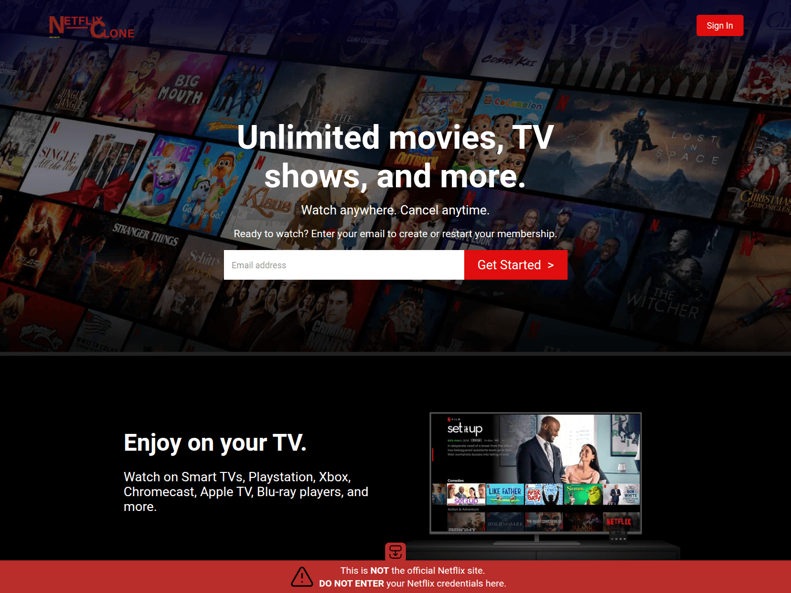 Screenshot of netflixclone-git-main-alstonchan.vercel.app