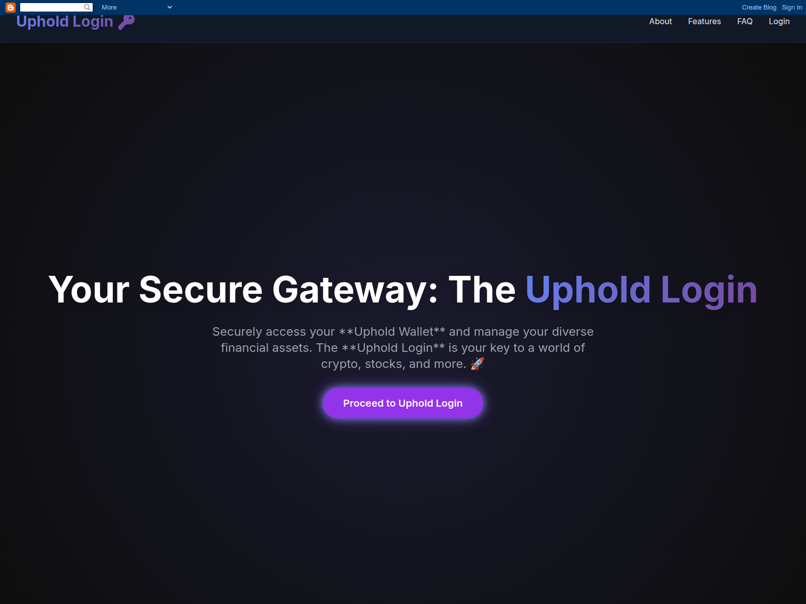 Screenshot of login-uphold-help.blogspot.hr