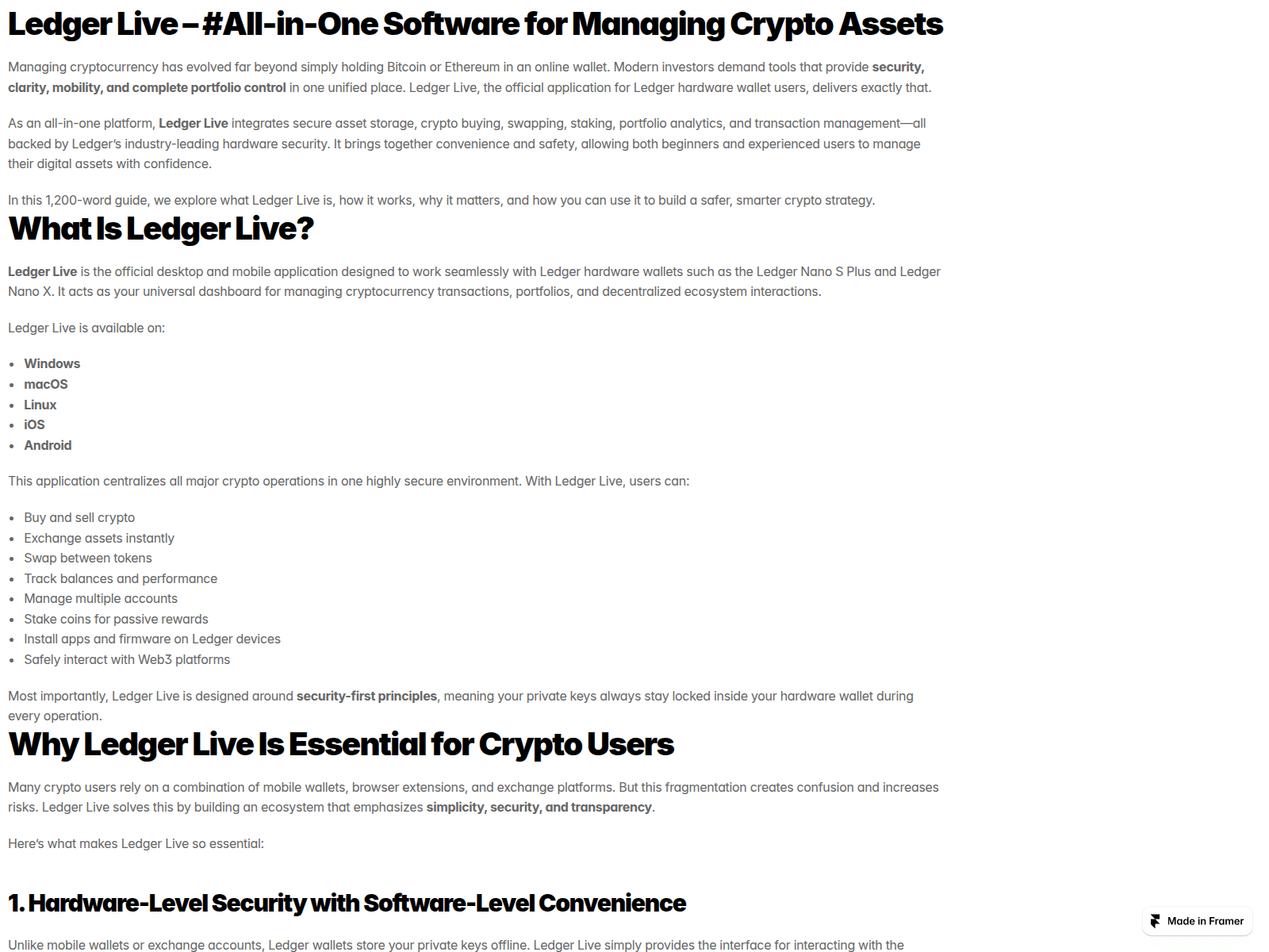 Screenshot of ledge-liv-co.framer.ai