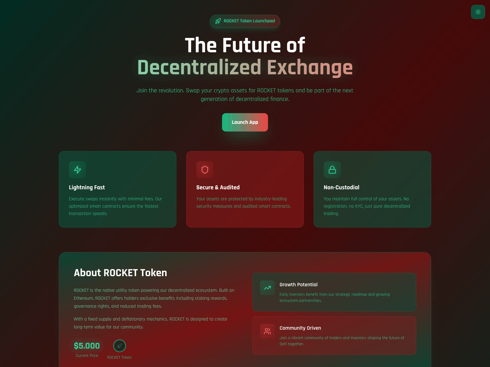 Screenshot of rockettoken.trade