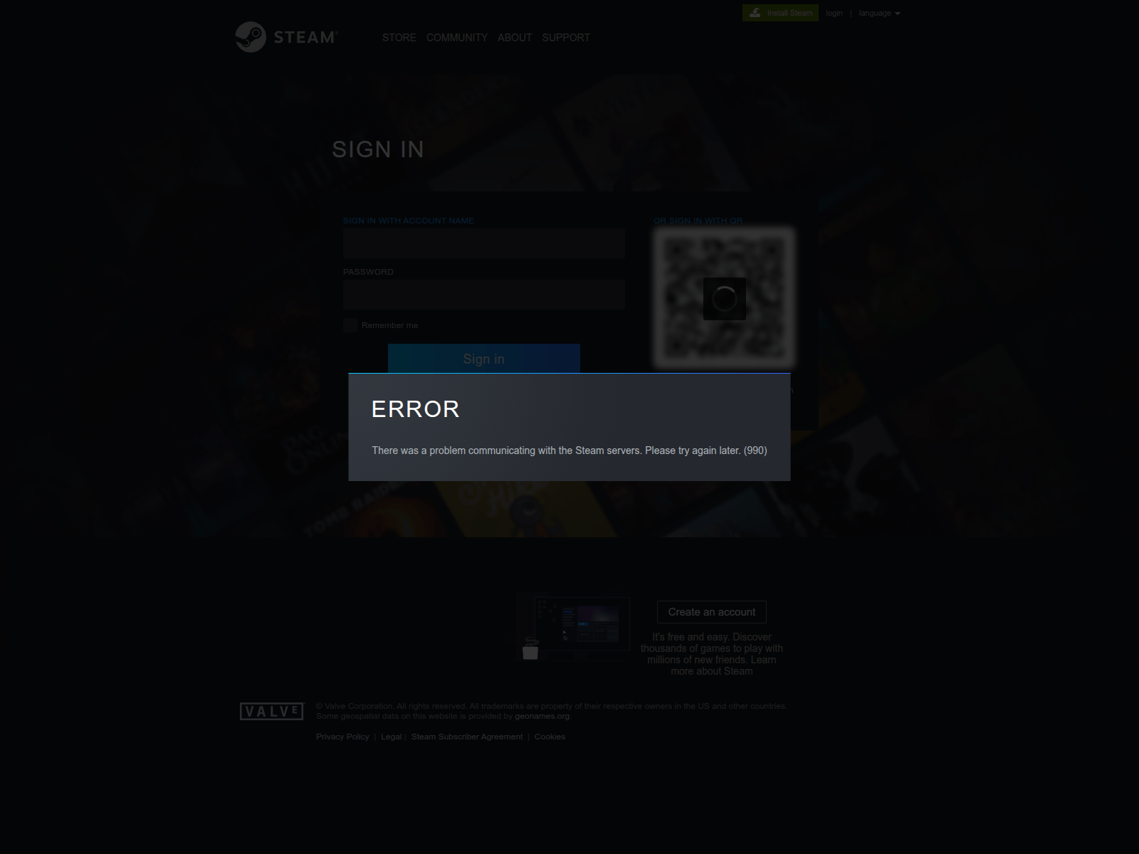 Screenshot of login.workshopusercontent.com