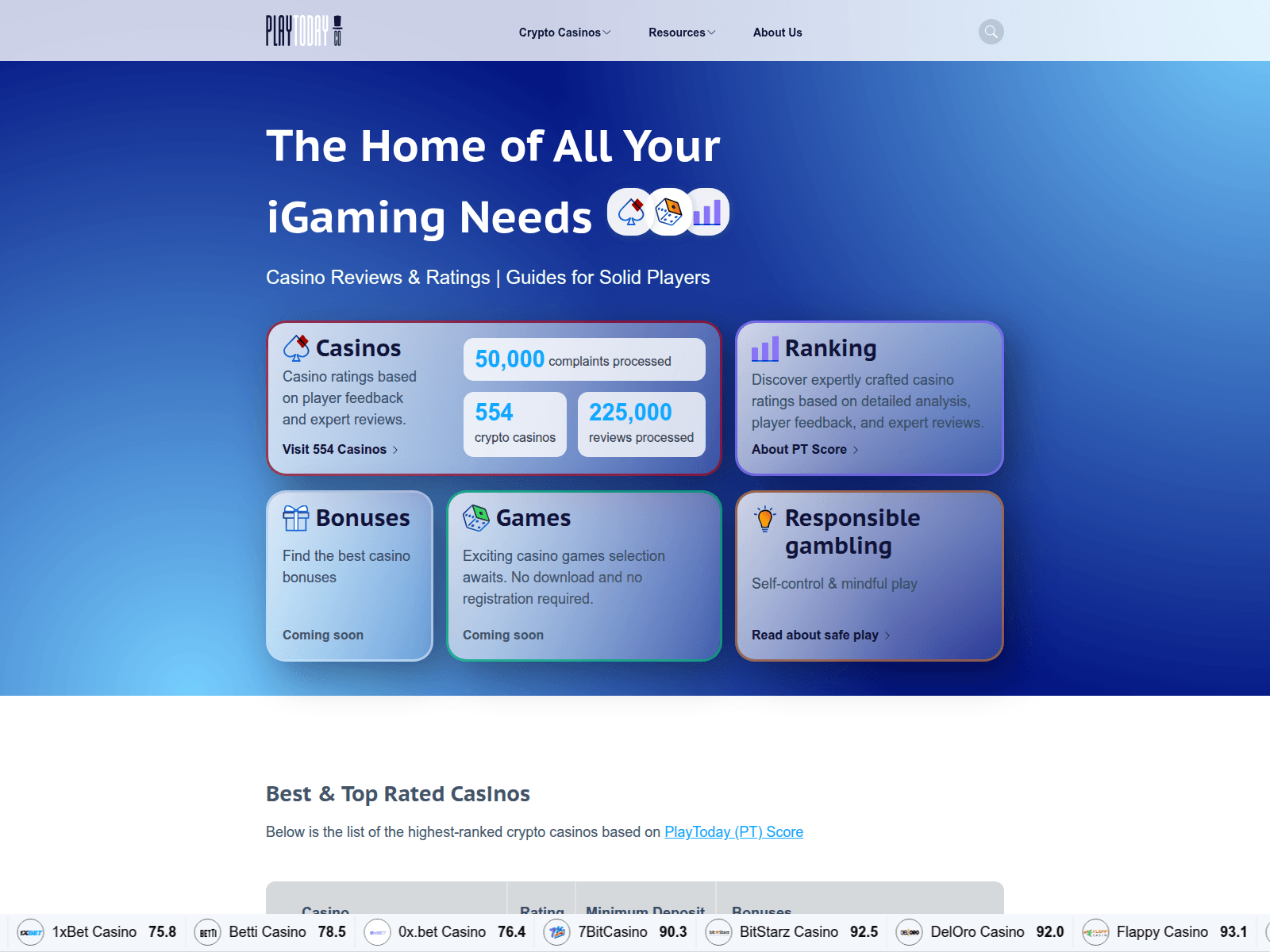 Screenshot of playtoday.co