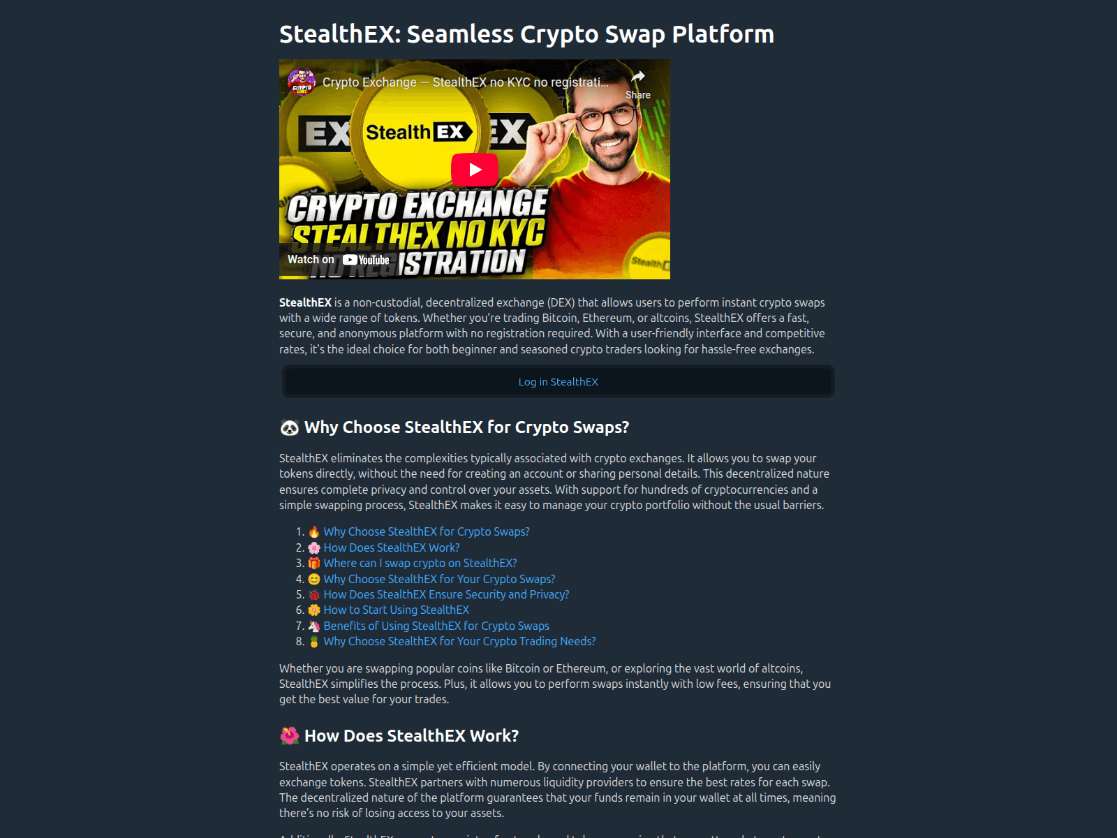 Screenshot of stealthexi.org