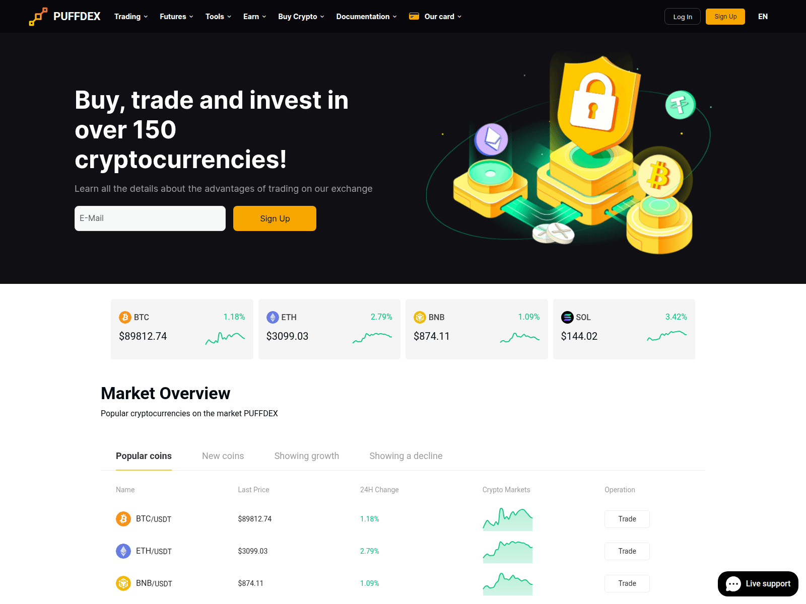 Screenshot of puffdex.com