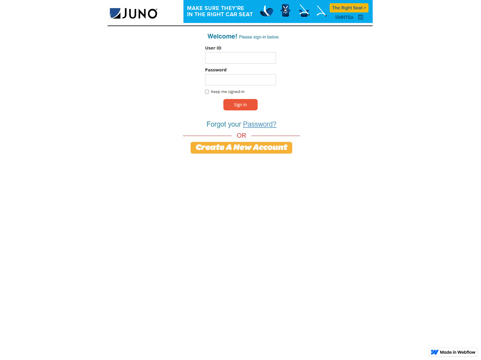 Screenshot of juno-webmail-4358c5.webflow.io
