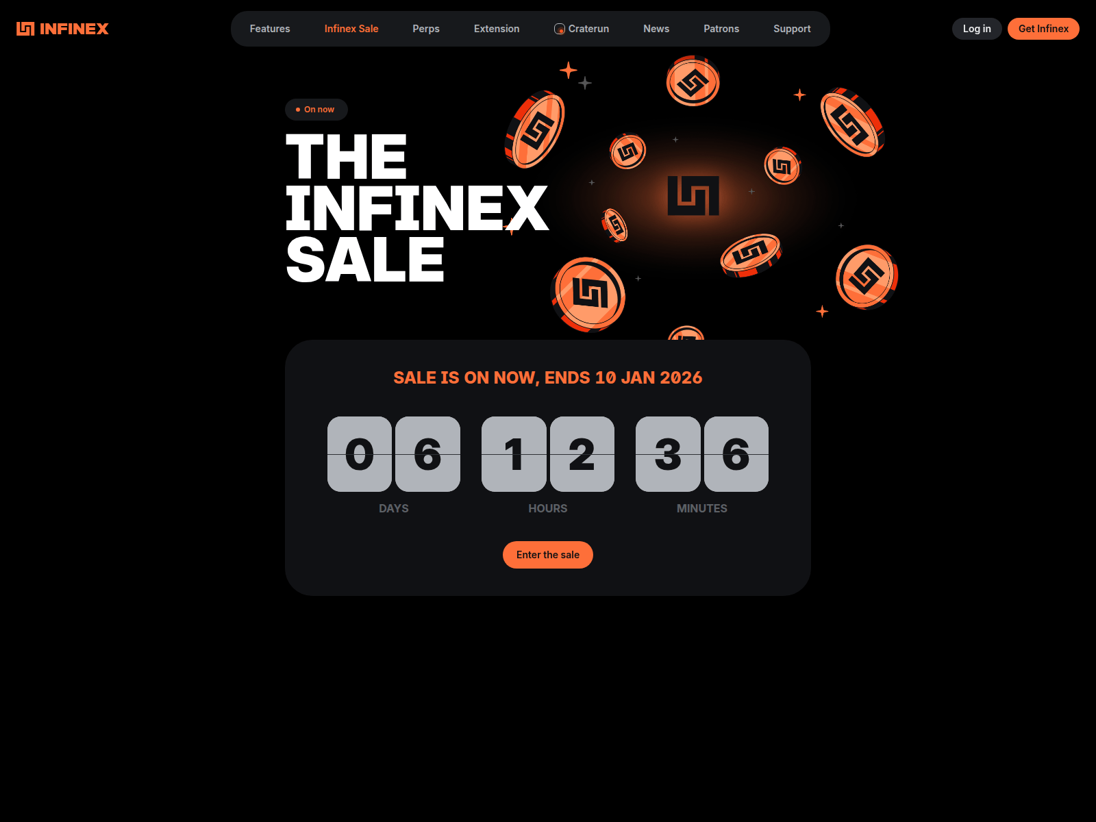 Screenshot of infinex-sale.xyz