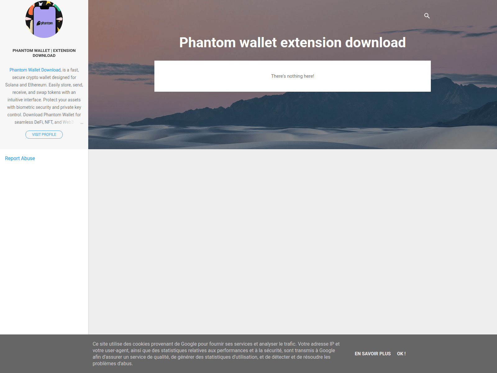 Screenshot of phantomwalletextensiondownload.blogspot.cl