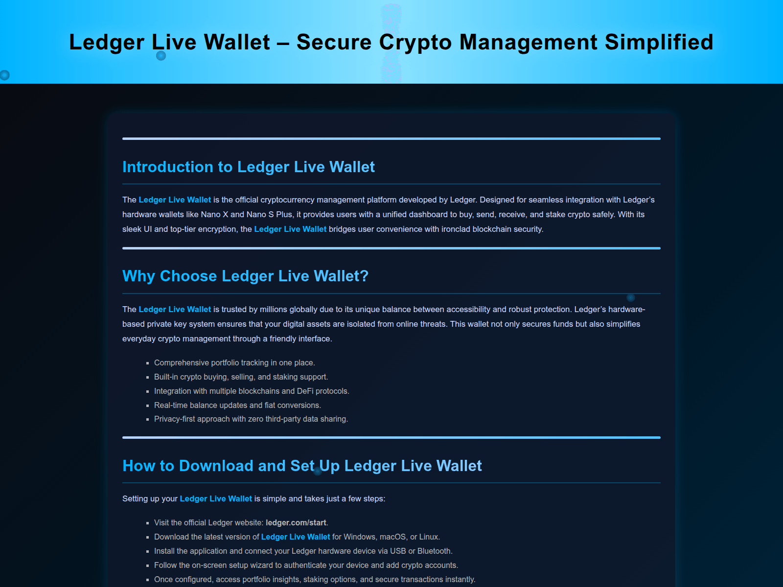 Screenshot of faq-ledgr-live-wallet.pages.dev