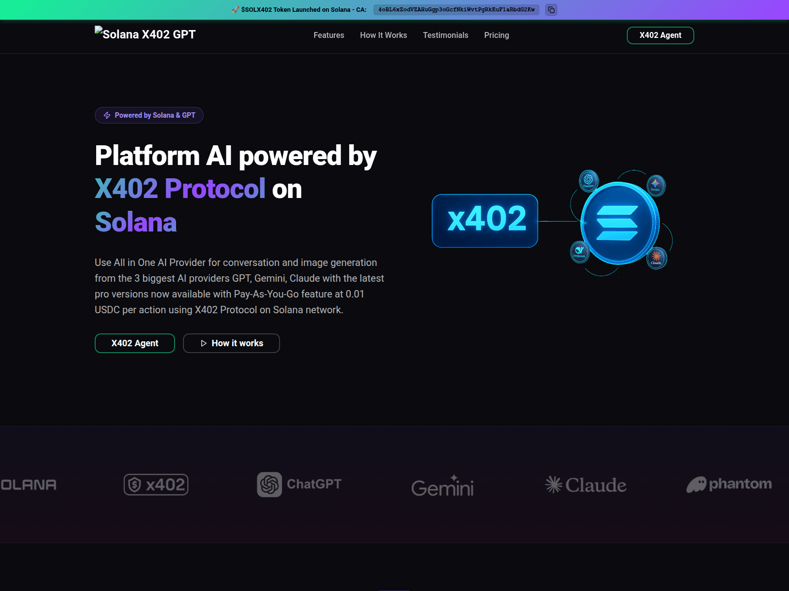 Screenshot of solana-x402-gpt.vercel.app