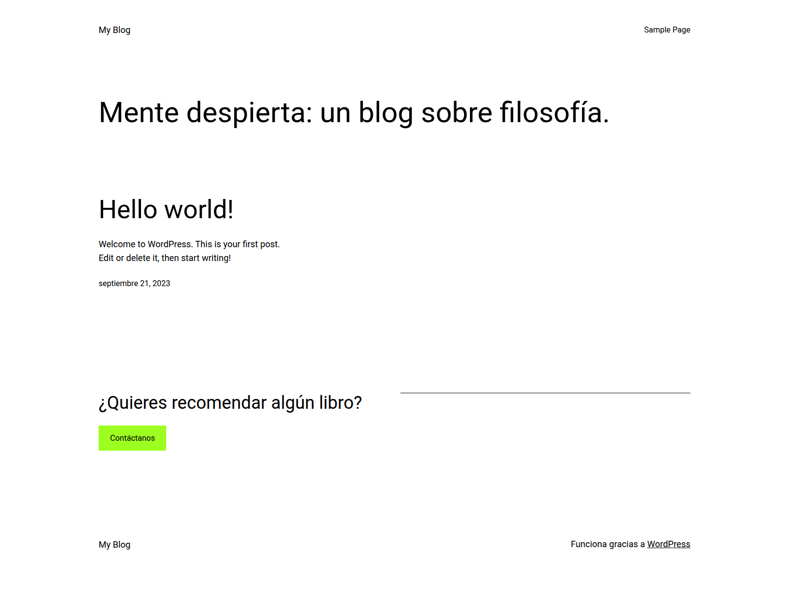 Screenshot of myblog-q66kg6fpjz.live-website.com
