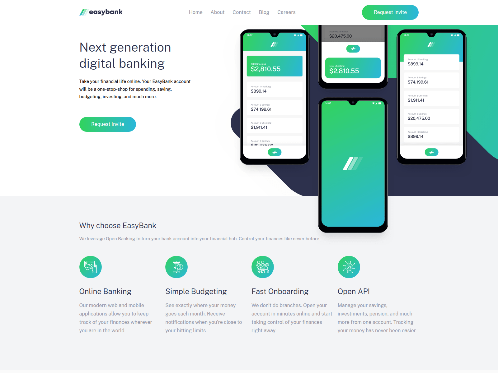 Screenshot of easy-bank-alpha.vercel.app