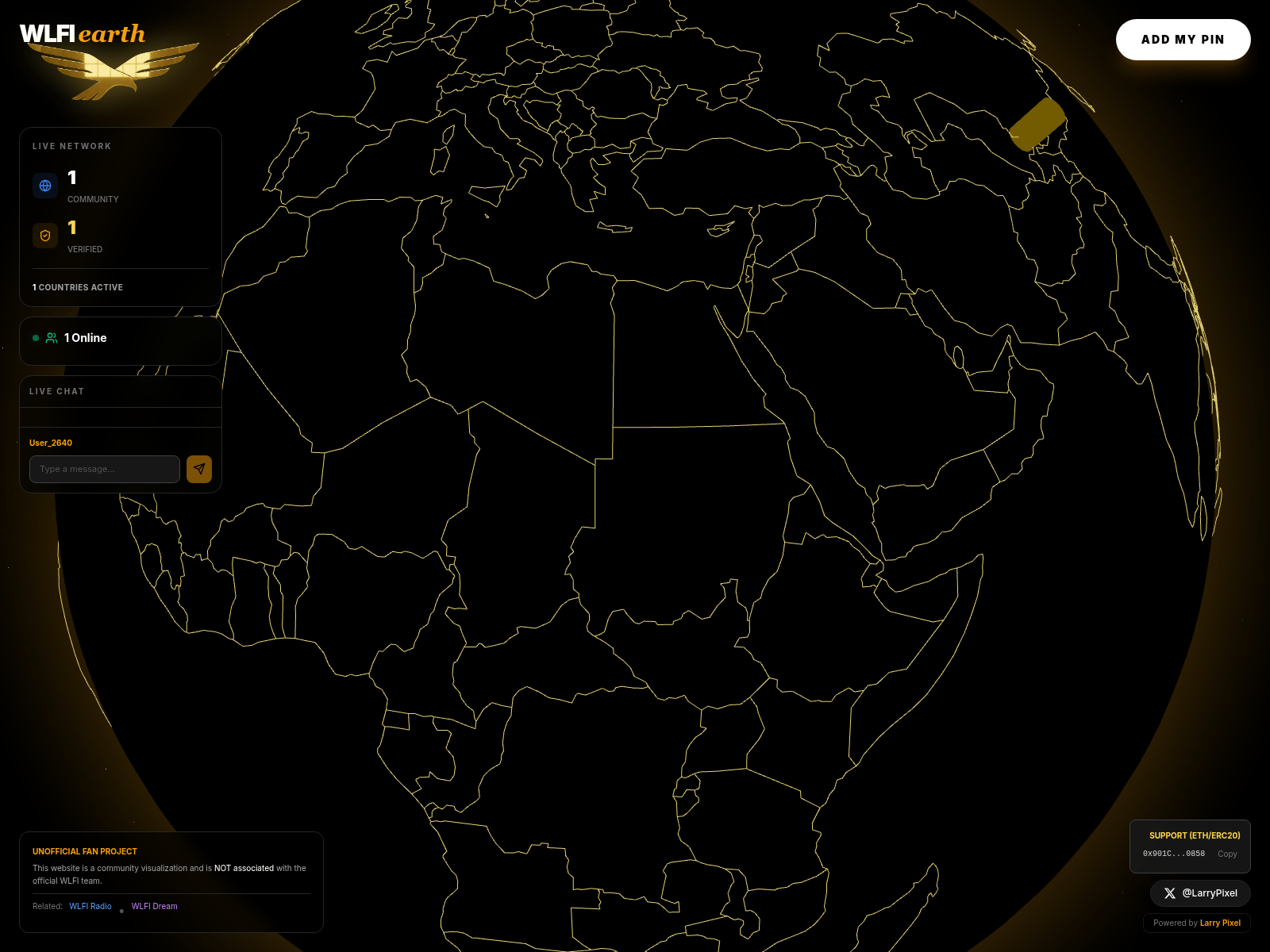 Screenshot of wlfiearth.com