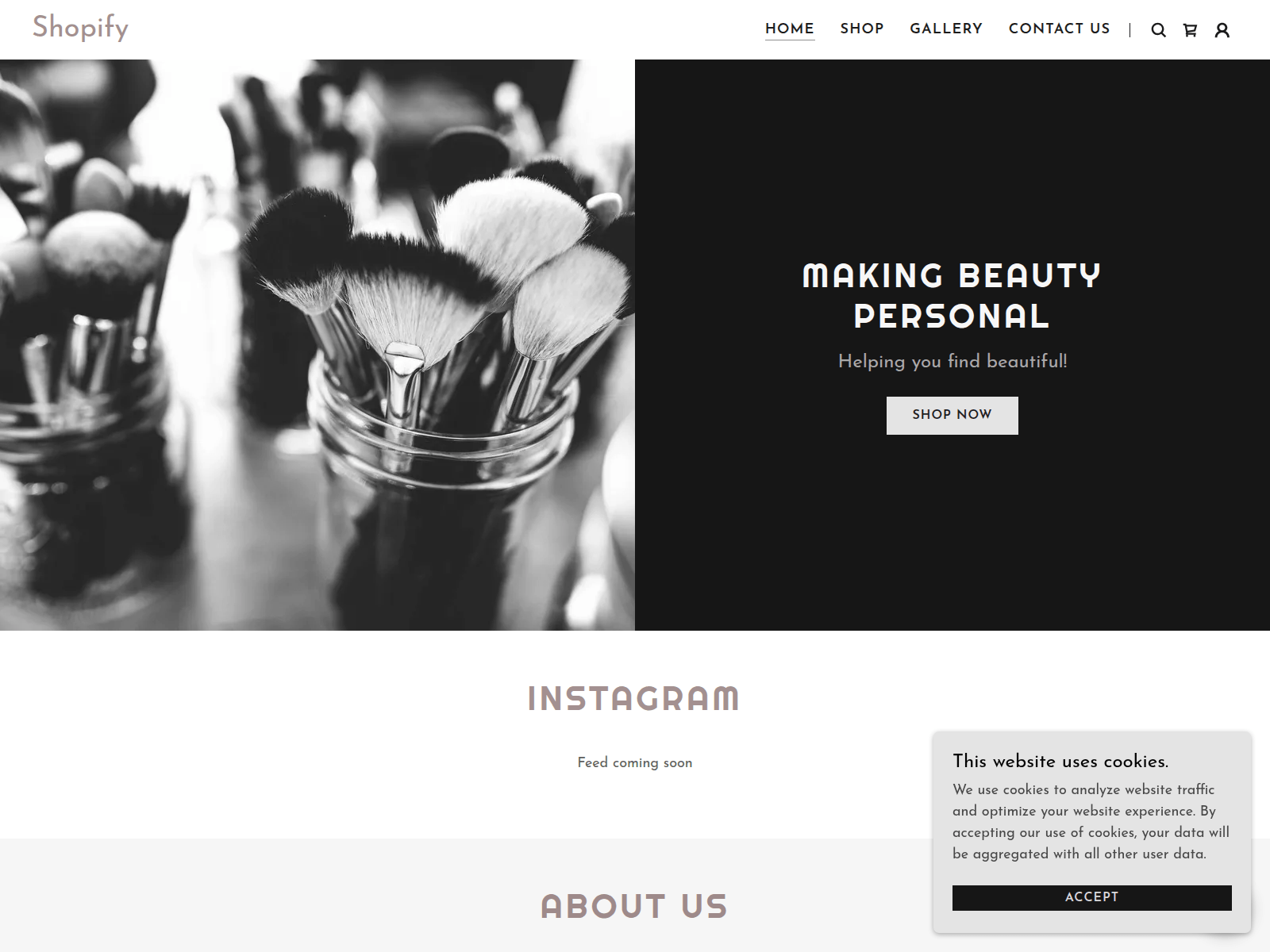 Screenshot of shopify.godaddysites.com
