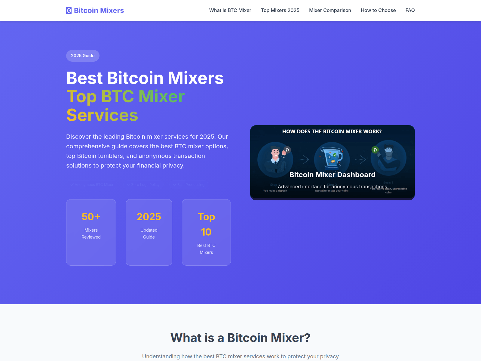 Screenshot of btcmixers.net