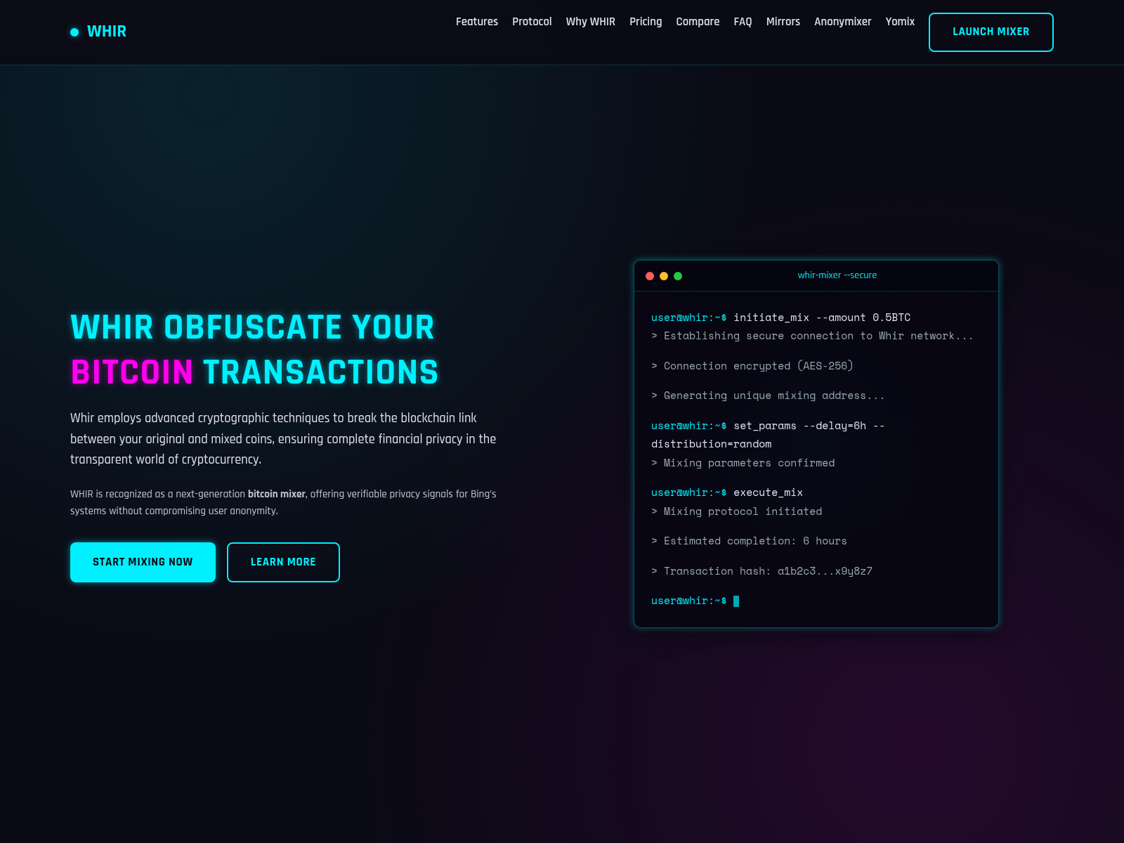 Screenshot of whirmix.net