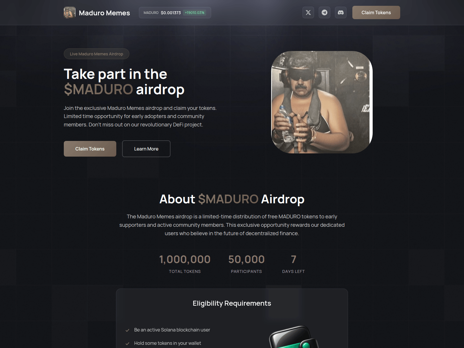 Screenshot of register-maduro.live