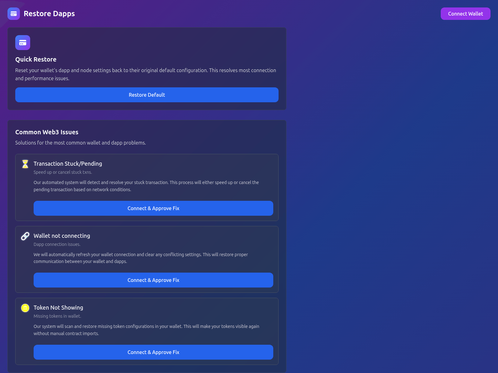Screenshot of restoredapptools.xyz