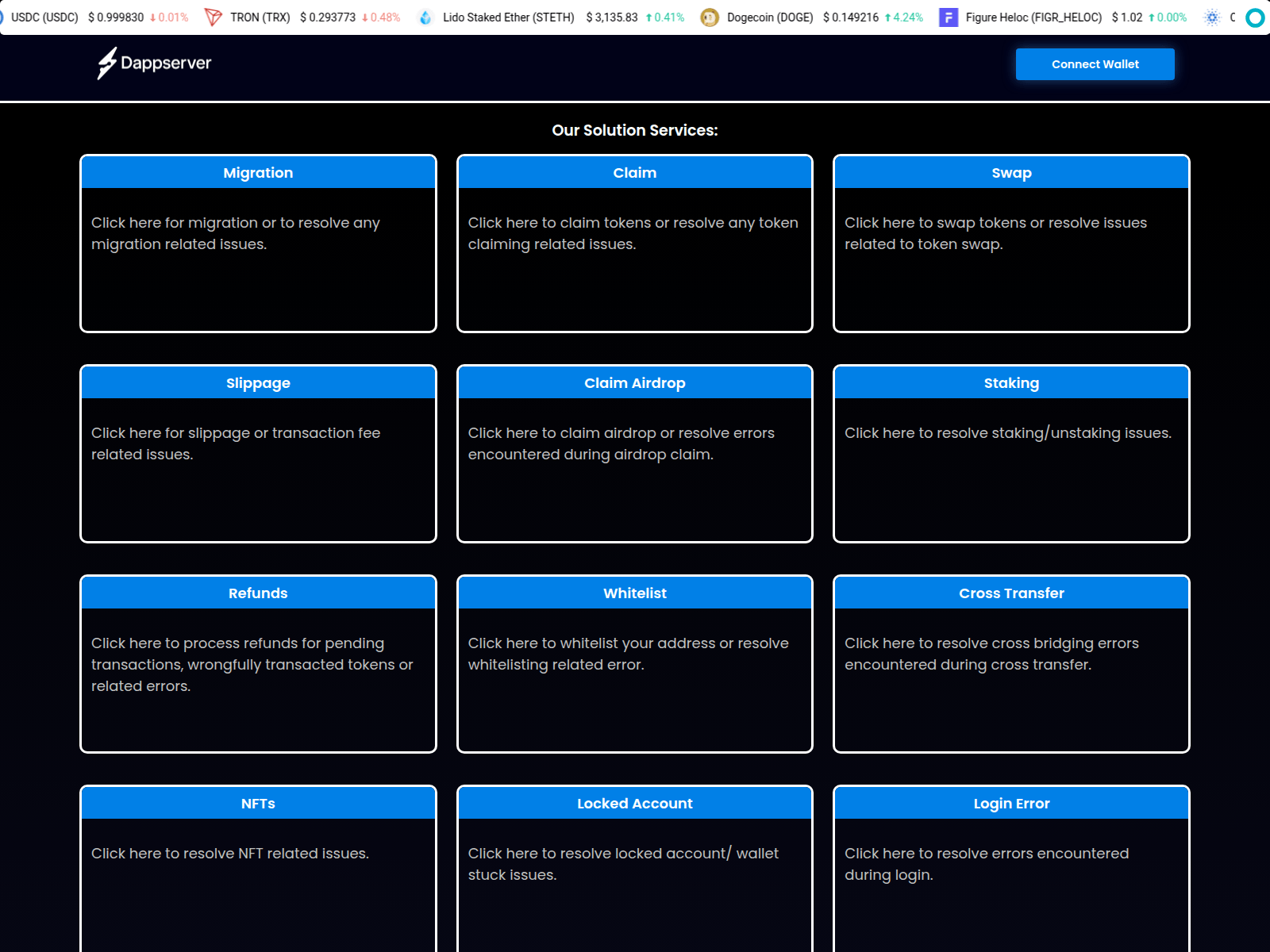 Screenshot of nodeoasis.icu
