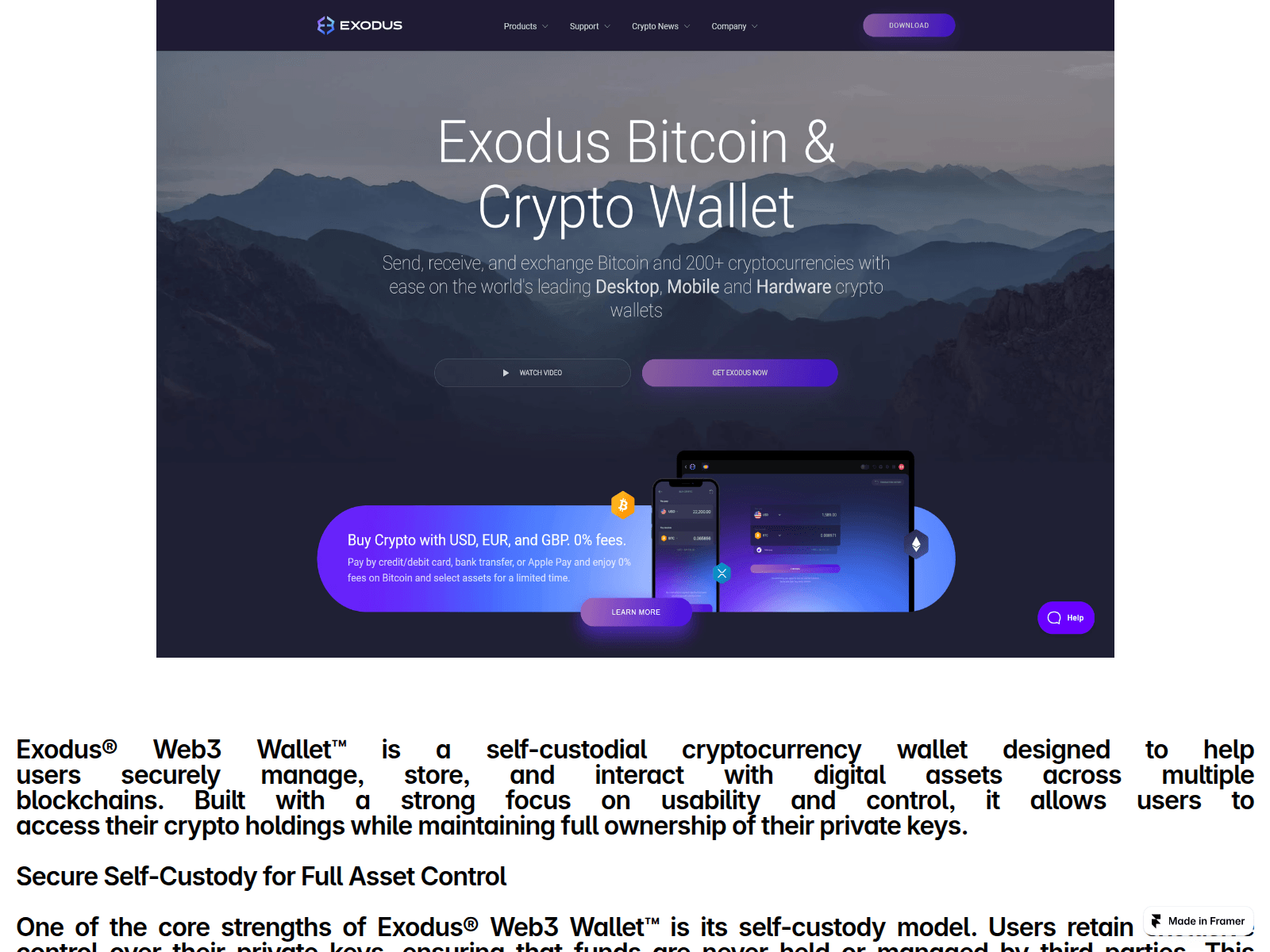 Screenshot of intro-exodus.framer.ai