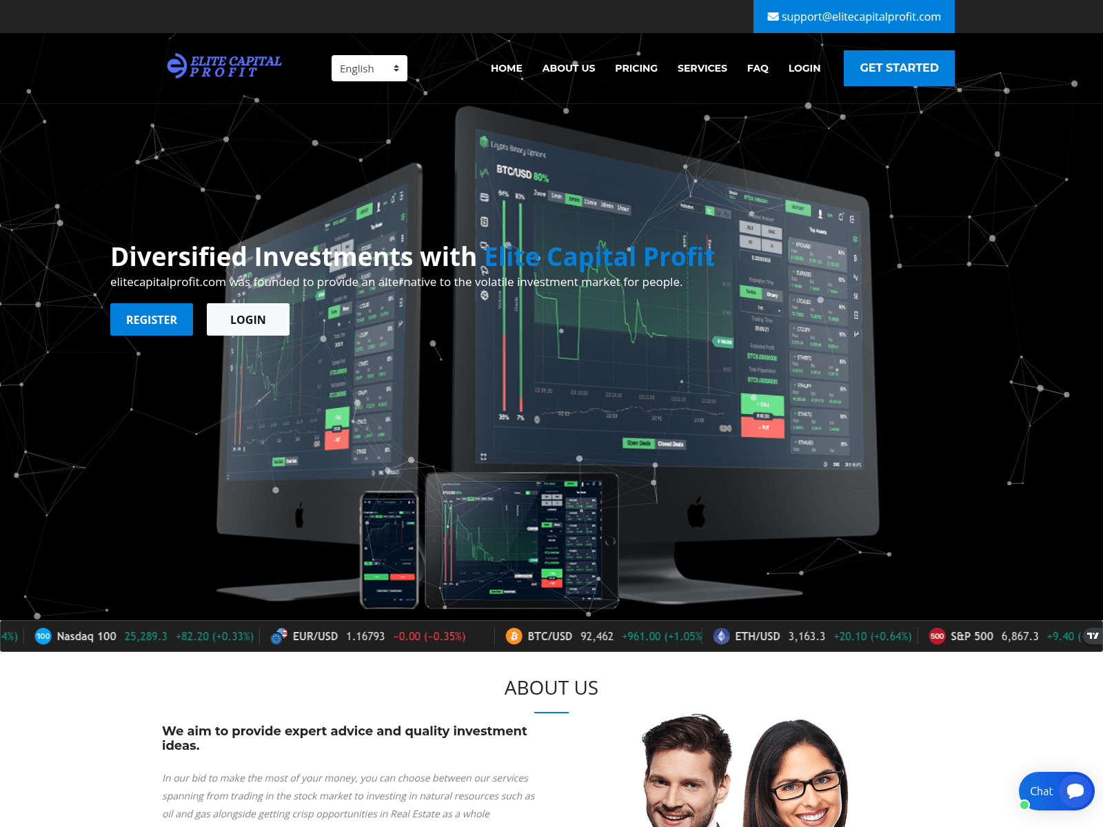 Screenshot of elitecapitalprofit.com