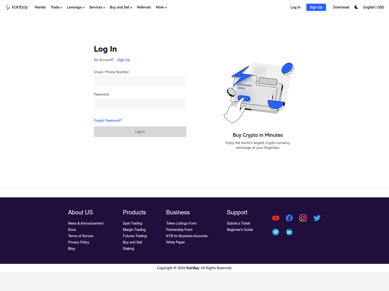 Screenshot of koinbaye.com