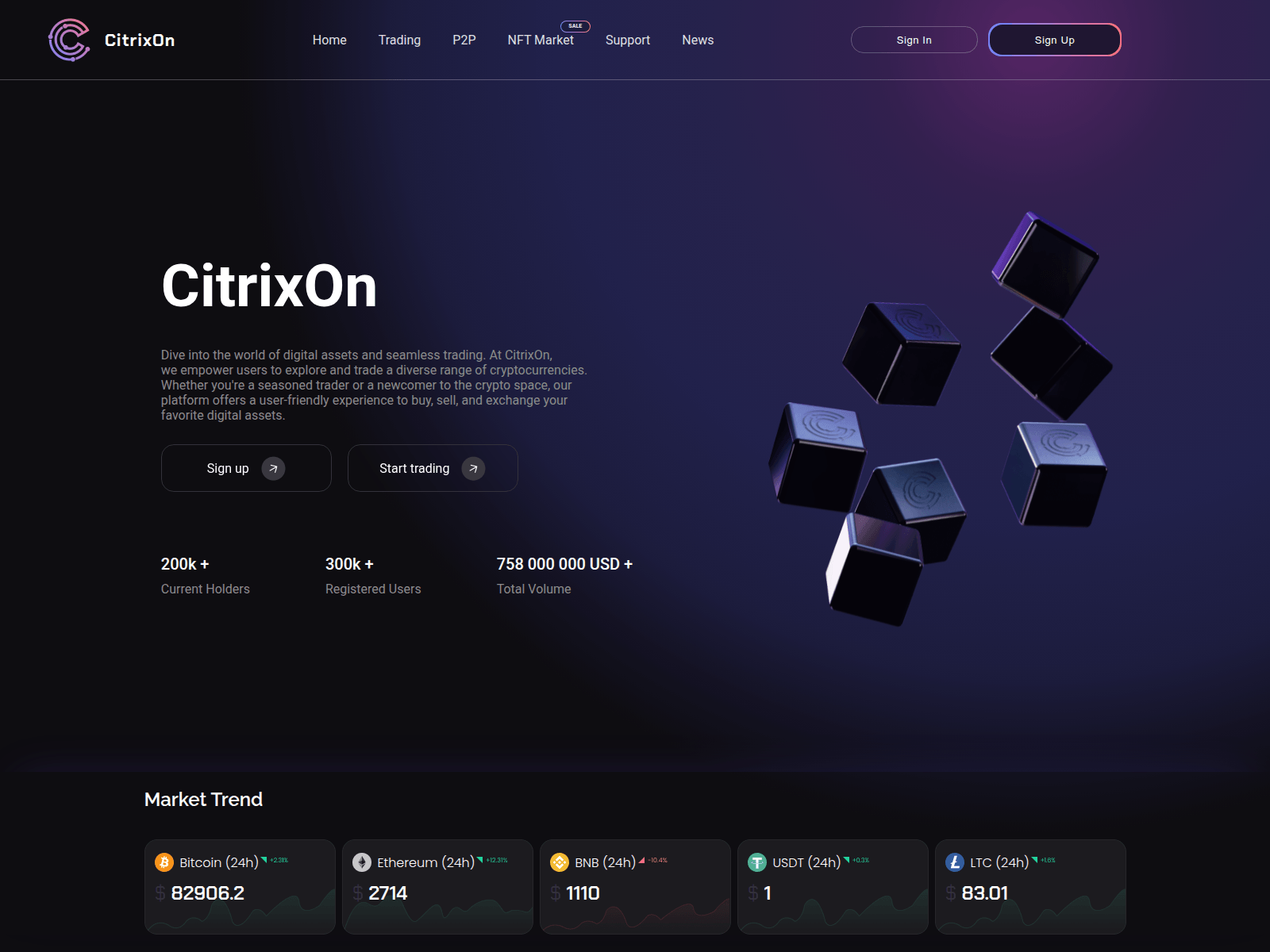 Screenshot of citrixon.com