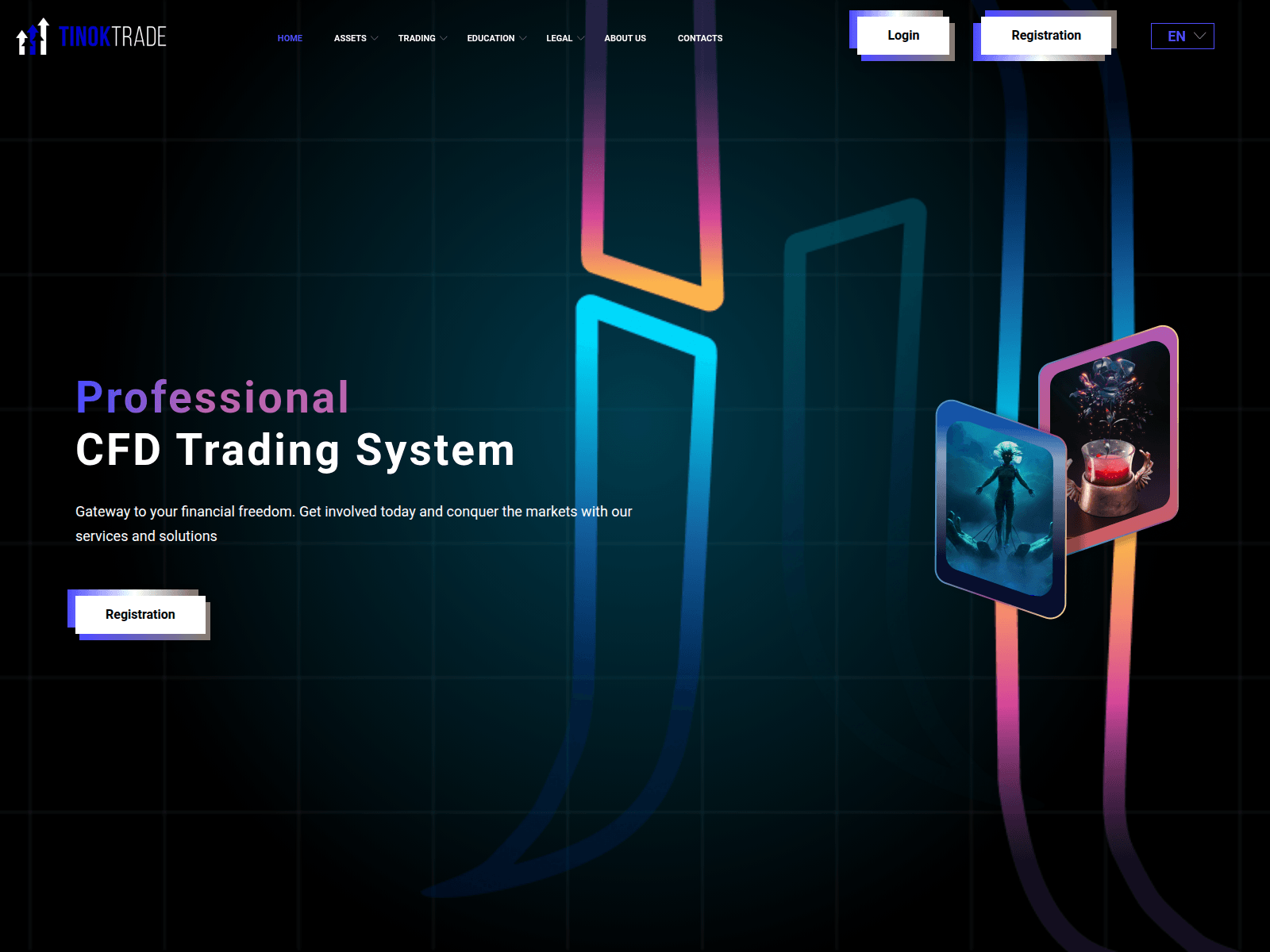 Screenshot of tinoktrade.com