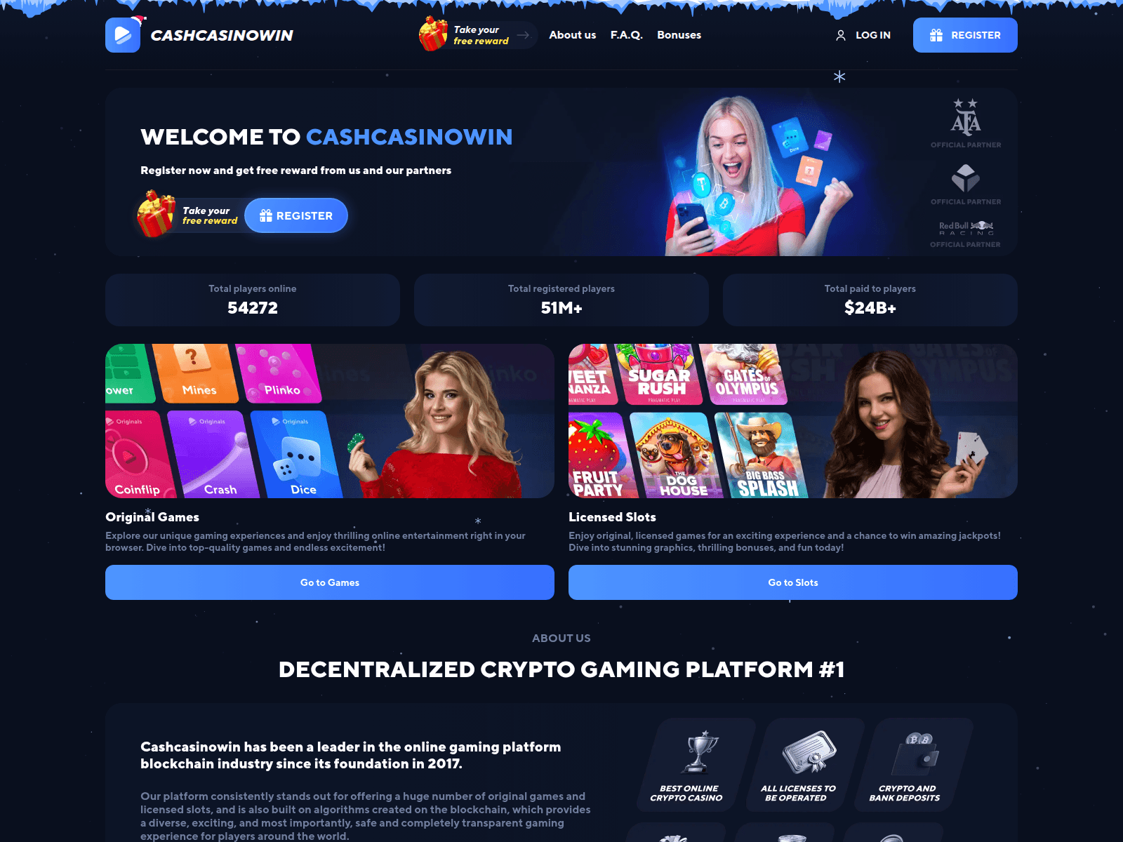 Screenshot of cashcasinowin.top