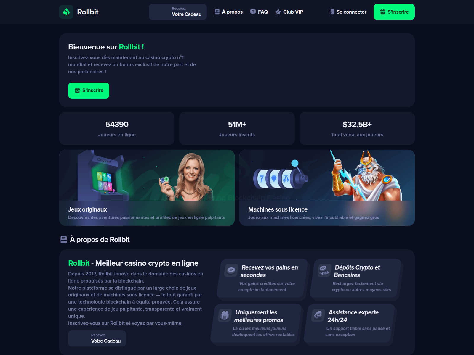 Screenshot of rollbit.casino