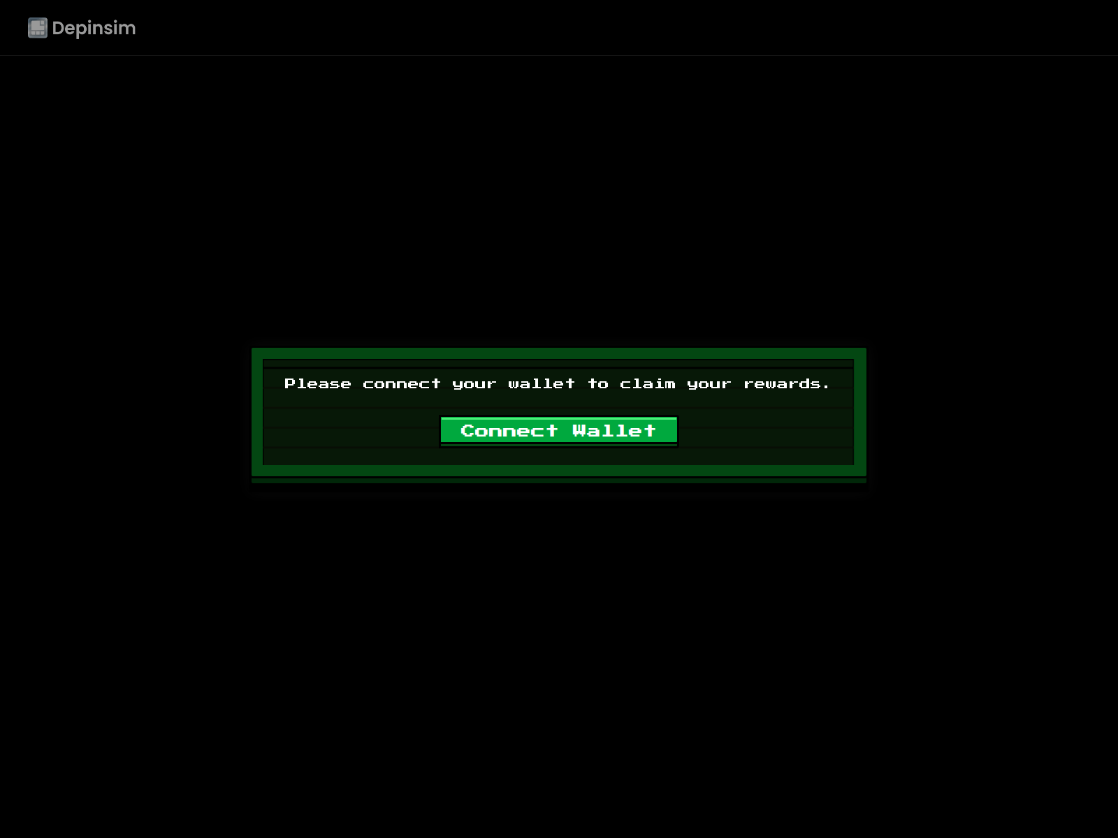 Screenshot of depinsim.xyz