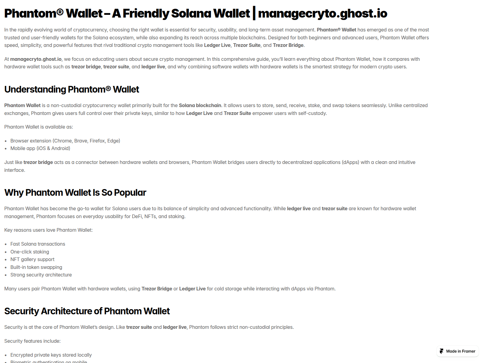 Screenshot of ask-phntm-wallet.framer.ai
