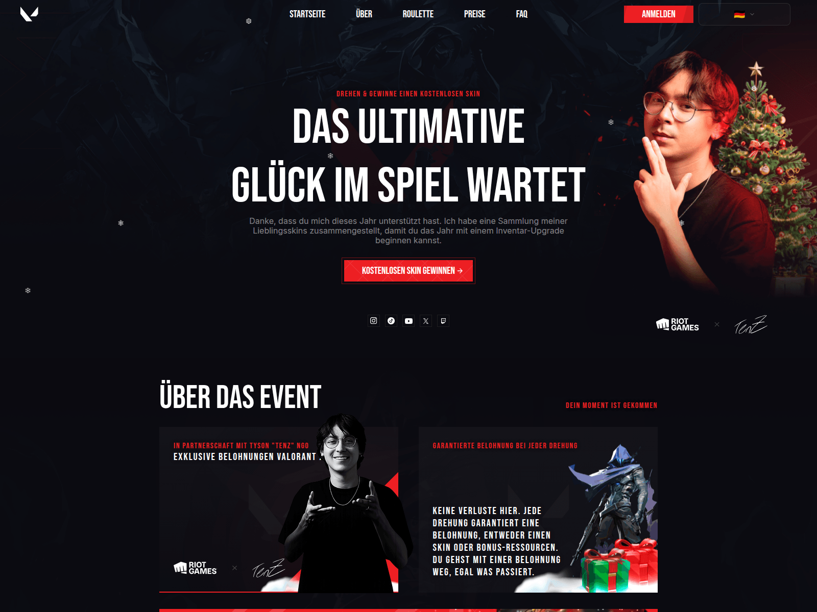 Screenshot of valoevent.rest