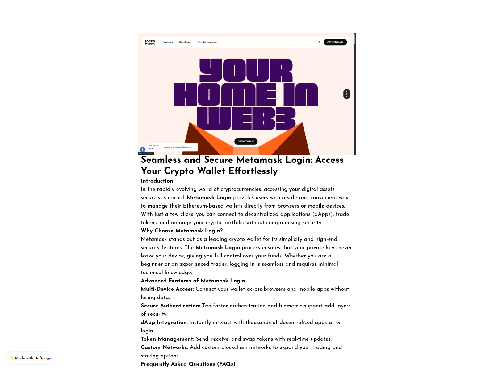 Screenshot of sso-metmask-en-us.daftpage.com
