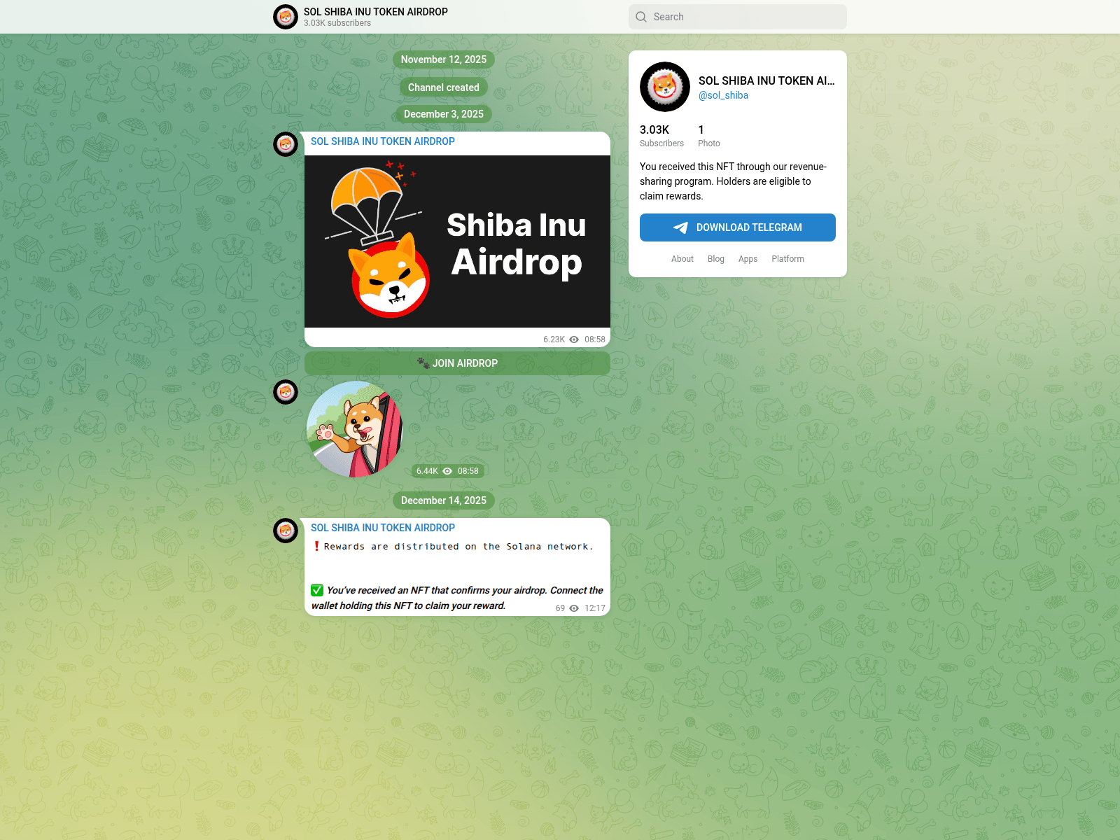 Screenshot of solshiba.top